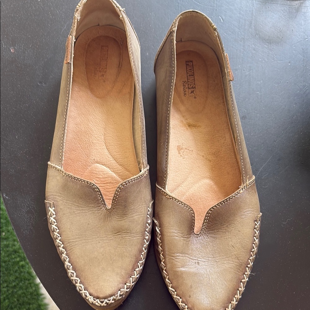Brown Leather Women's Loafers - Picture 2 of 4